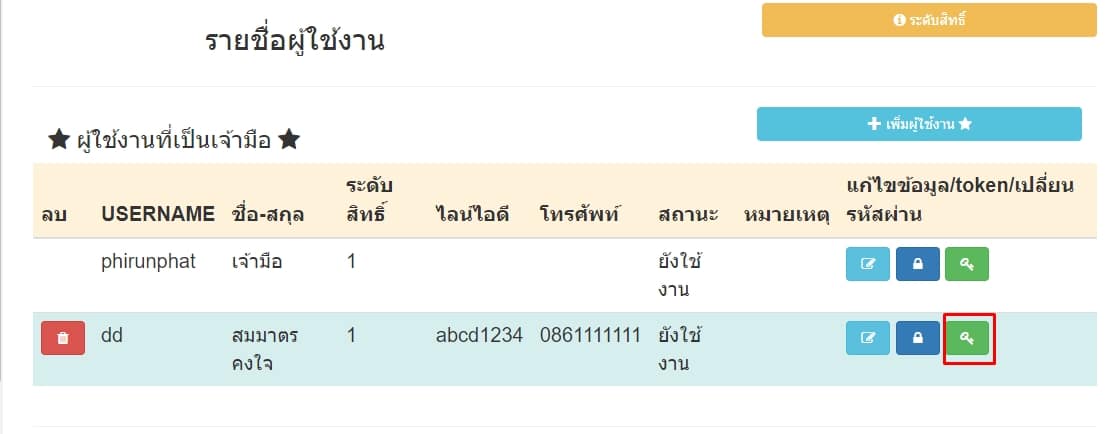 กดปุ่มตั้งรหัสผ่านใหม่